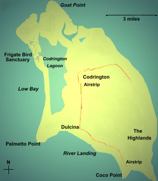 Map of Barbuda