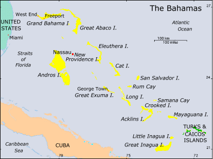 The Bahamas - Map