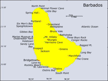 Barbados - Map