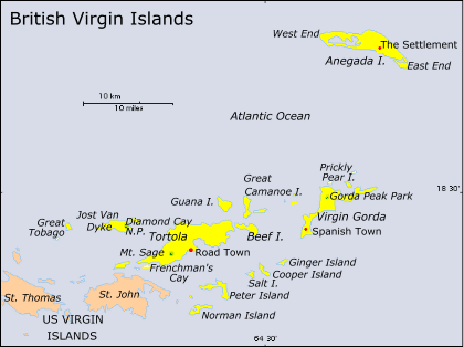 British Virgin Islands - Map