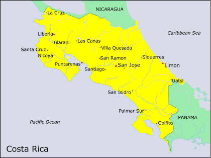 Costa Rica - Map