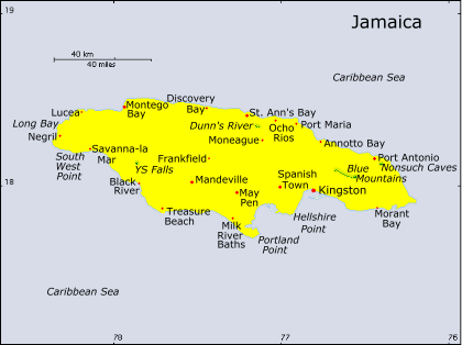 Jamaica - Map