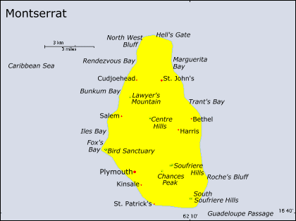 Montserrat - Map