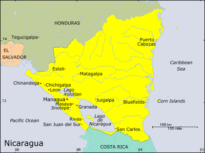 Nicaragua - Map