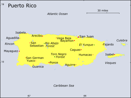 Puerto Rico - Map