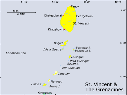 St. Vincent & The Grenadines - Map
