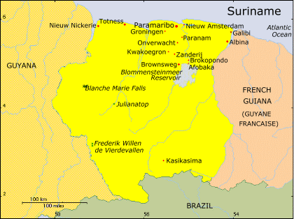 Suriname Map