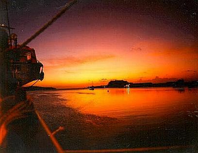 Sunset from Star Clipper across St. John's Harbour