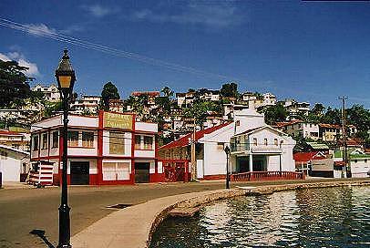 Shops along St. George's Harbour